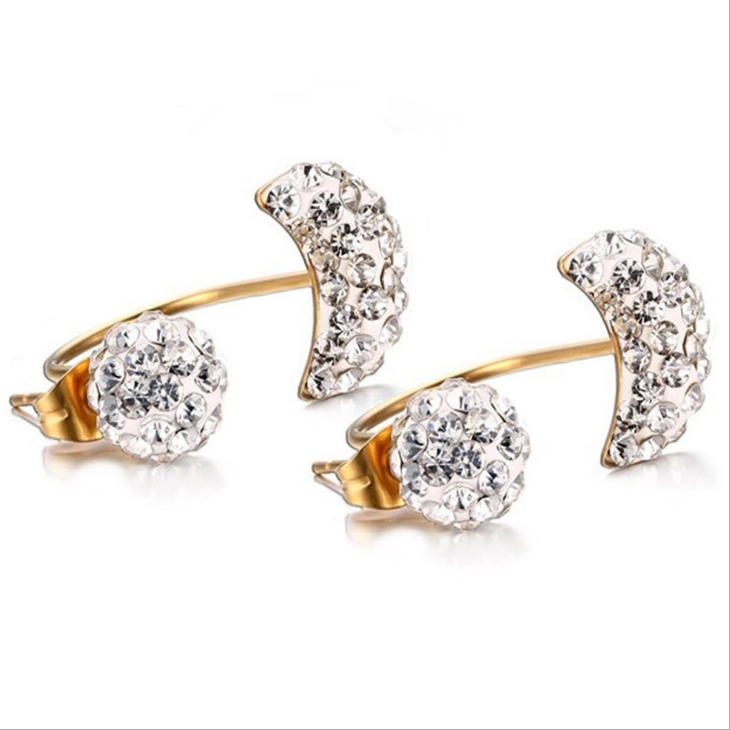 Gold-Tone Crystal Stud Earrings image 5
