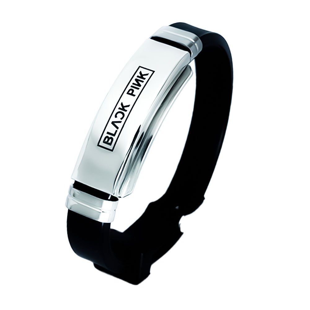 Korean Signature Bracelet in Black-Pink image 2