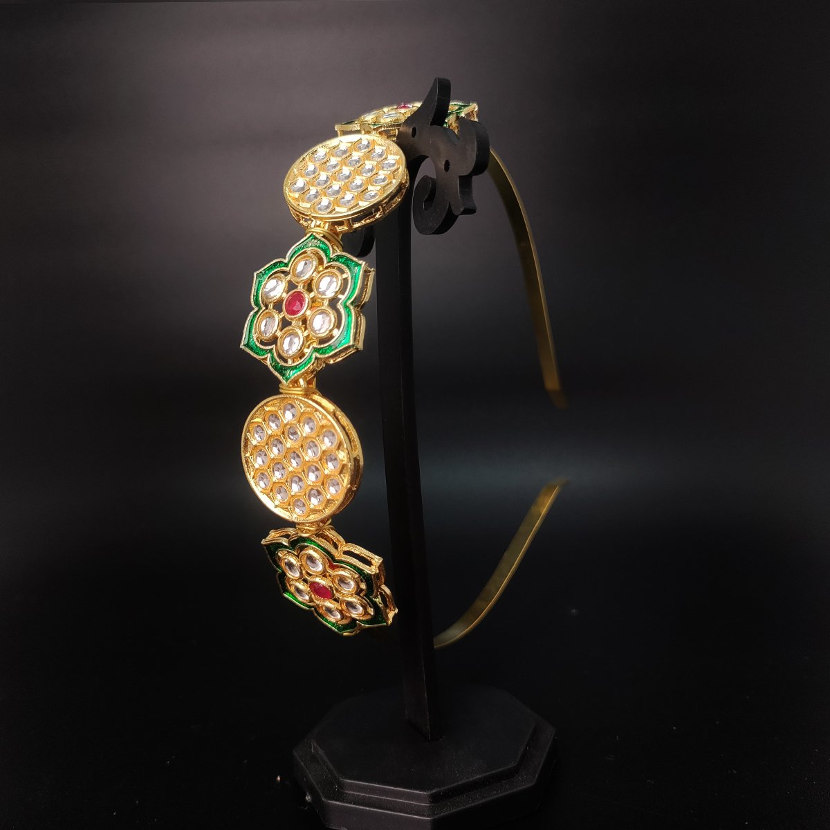 Rajasthani Gold Bridal Hairband image 4