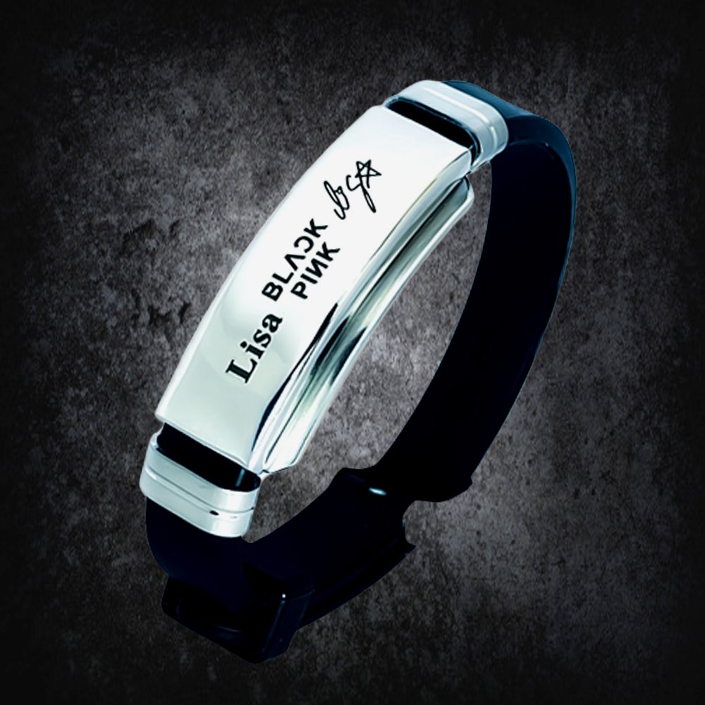 Korean Signature Lisa Bracelet in Black-Pink image 0