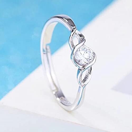 Stunning Silver-Tone Crystal Studded Finger Ring image 2