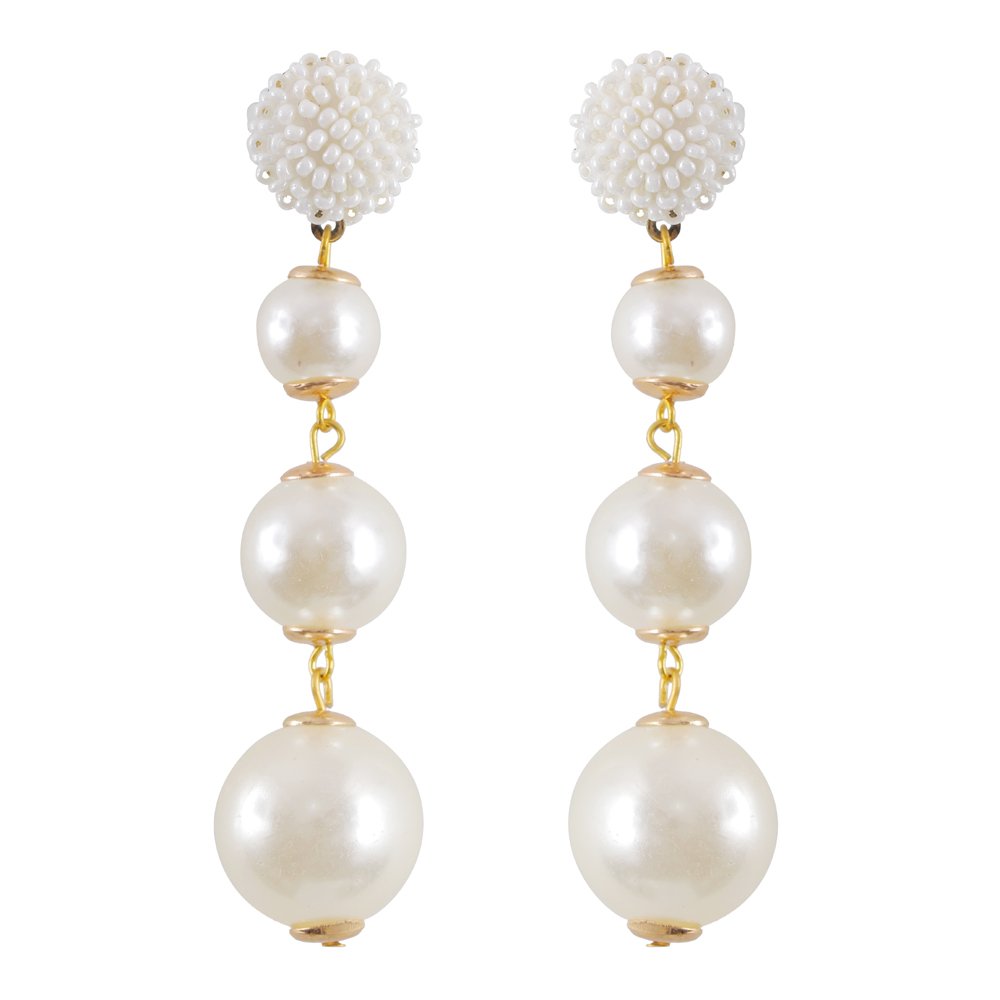Pearl Stud Drop & Dangler Earrings image 4