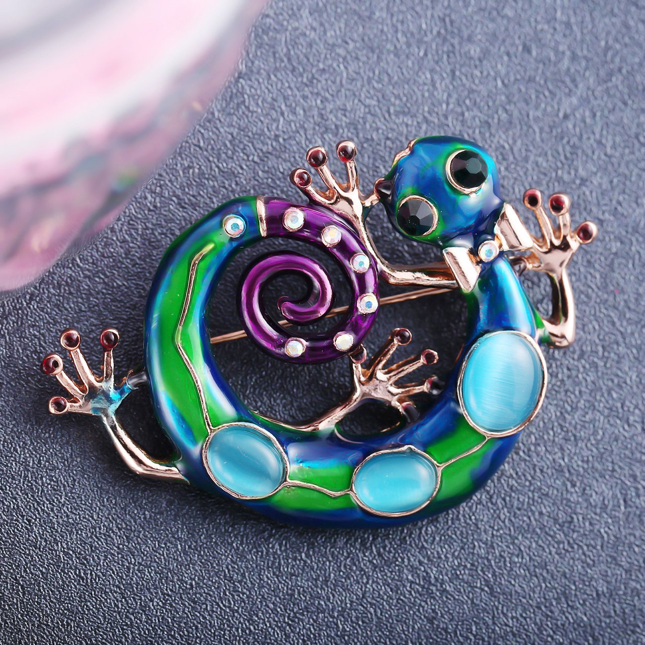 Rose-Gold Alien Shape Brooch image 0