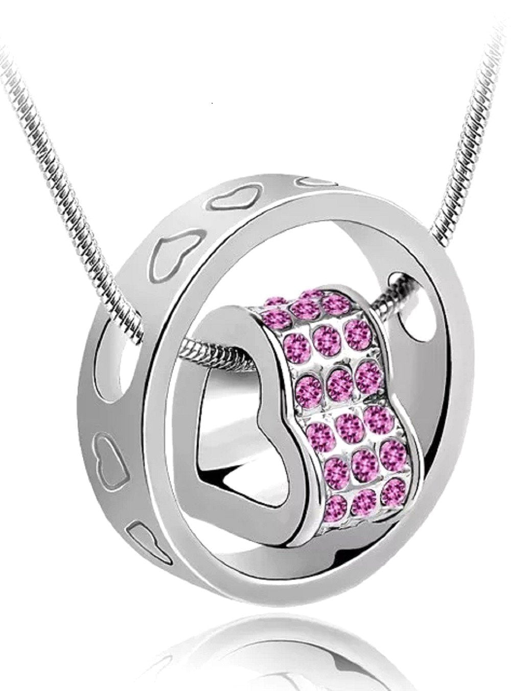 Studded Heart Pendant (Silver) image 0