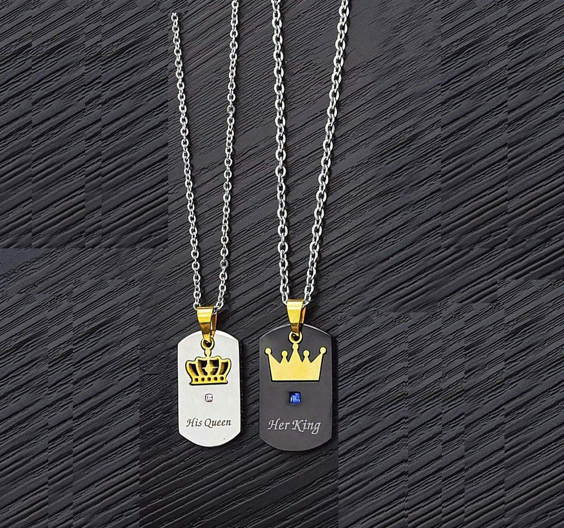 ‘His’ and ‘Her’ Pendants Set image 1