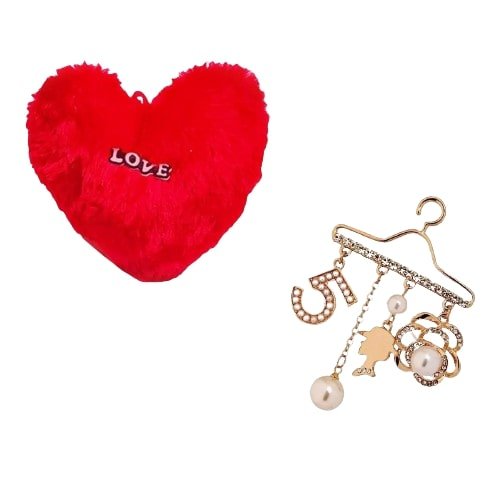 Valentine's Day Combo Set Hanger Brooch with Heart Pillow image 1