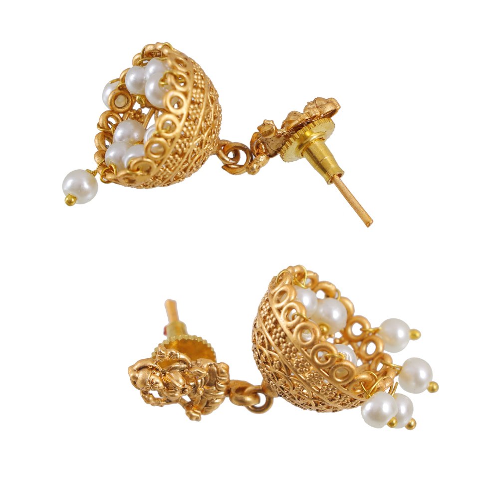 Women's Gold-Plated Goddess Lakshmi Temple Choker Jewellery Set image 5