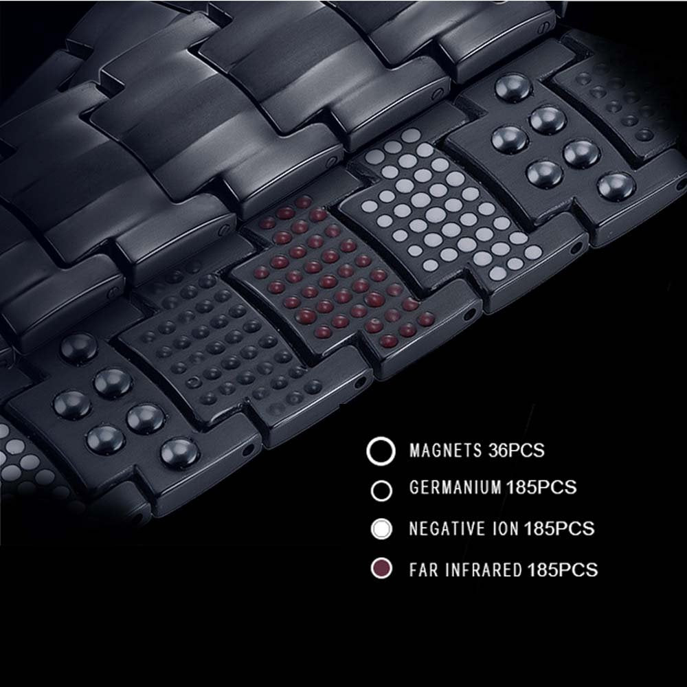 4-in-1 Black Bio Multi-Magnet Bracelet with Double Strength image 7