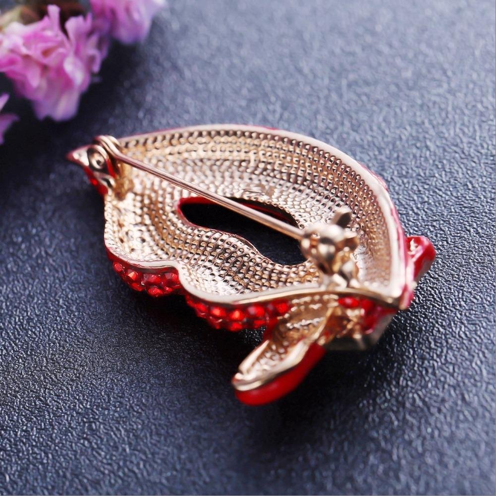 Hot Red Lips Lipstick Brooch For Women/Girls image 2