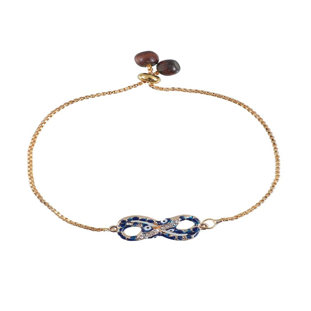 Gold-Tone Infinity Evil Eye Rakhi-Bracelet image 3