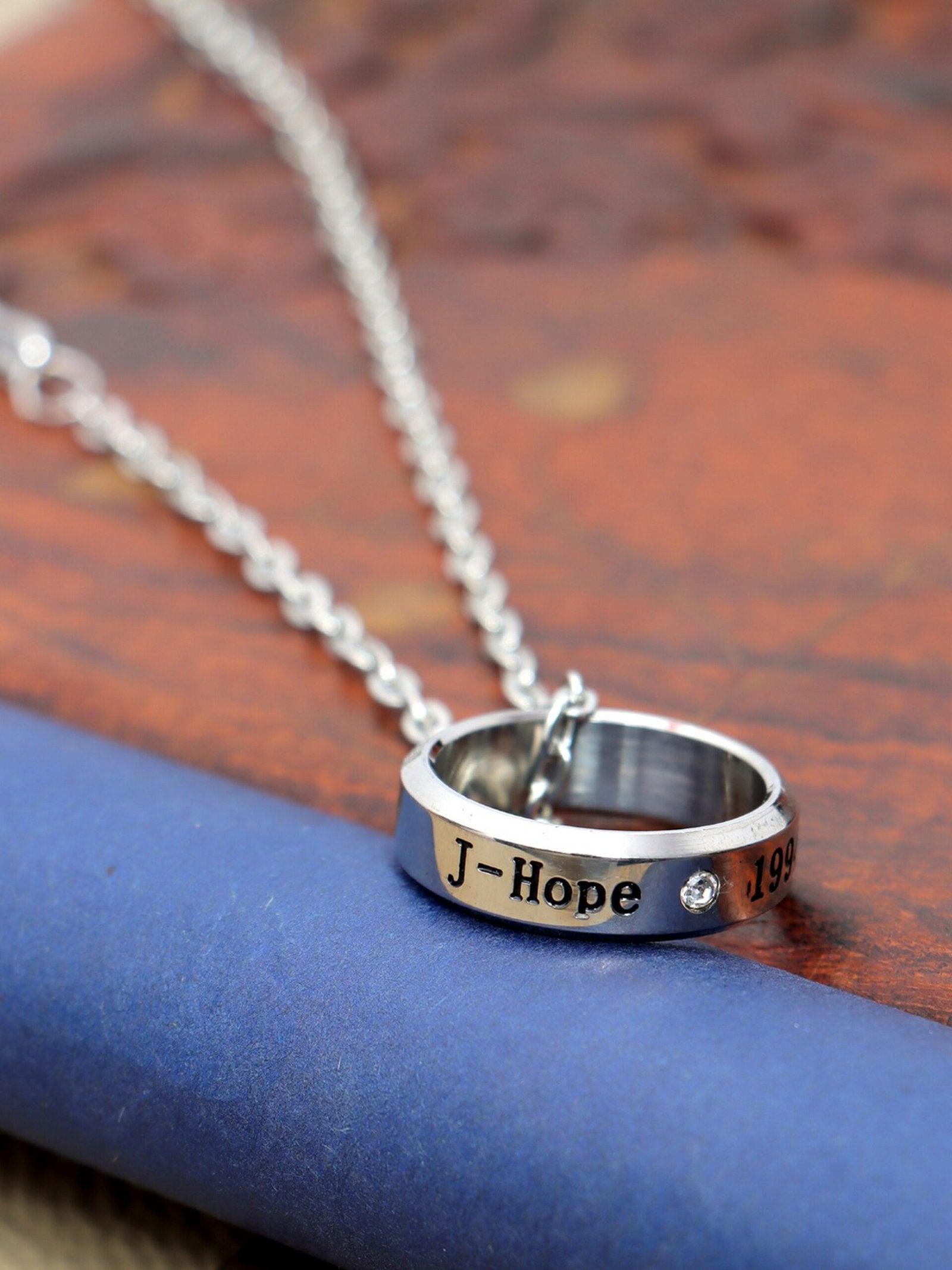 Silver-Plated BTS Kpop J-Hope Chain Pendant image 2