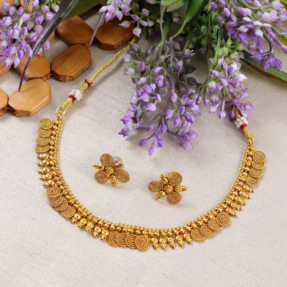 Gold-Plated South Indian Coin Jewellery Set image 2