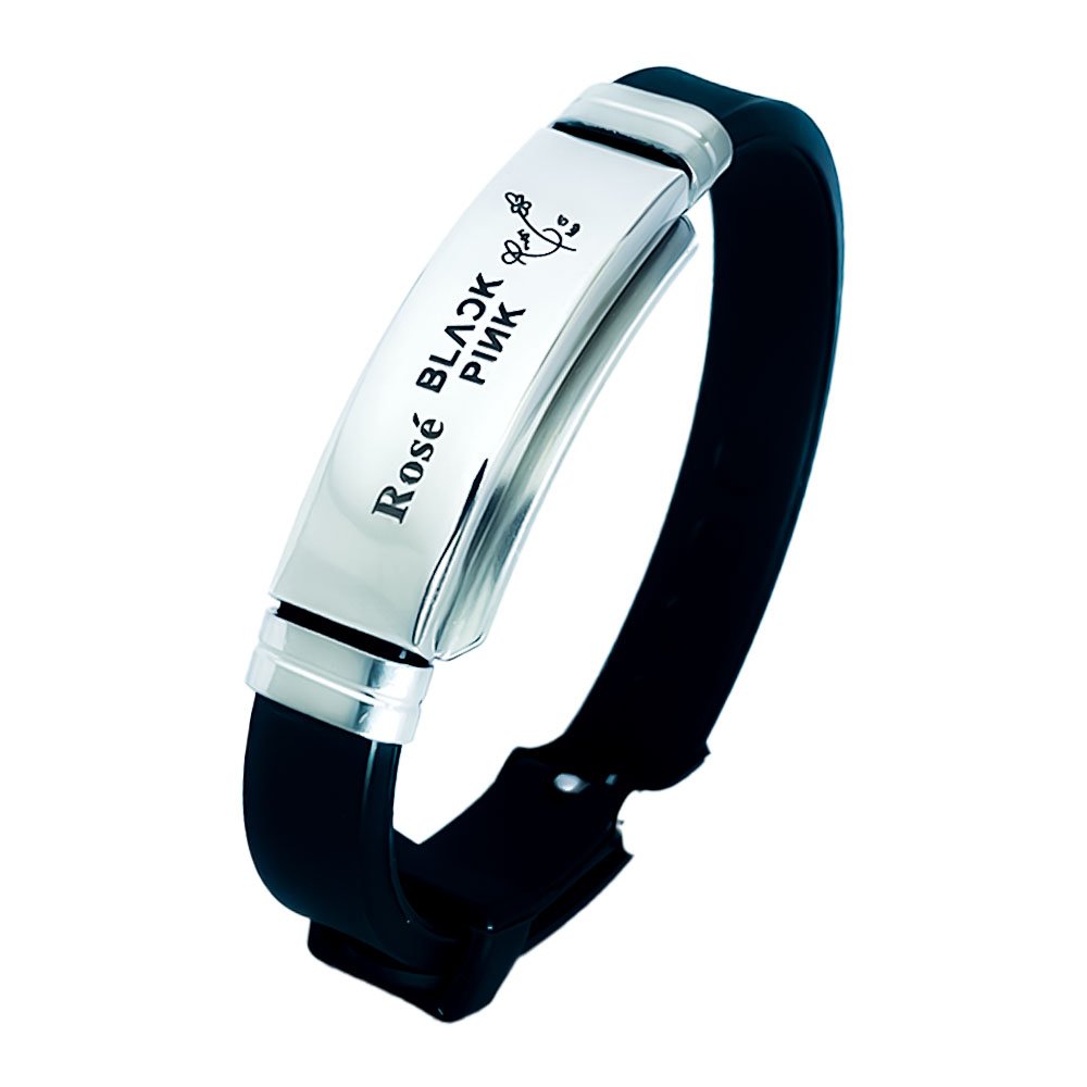 Korean Signature Rose Bracelet in Black-Pink image 3