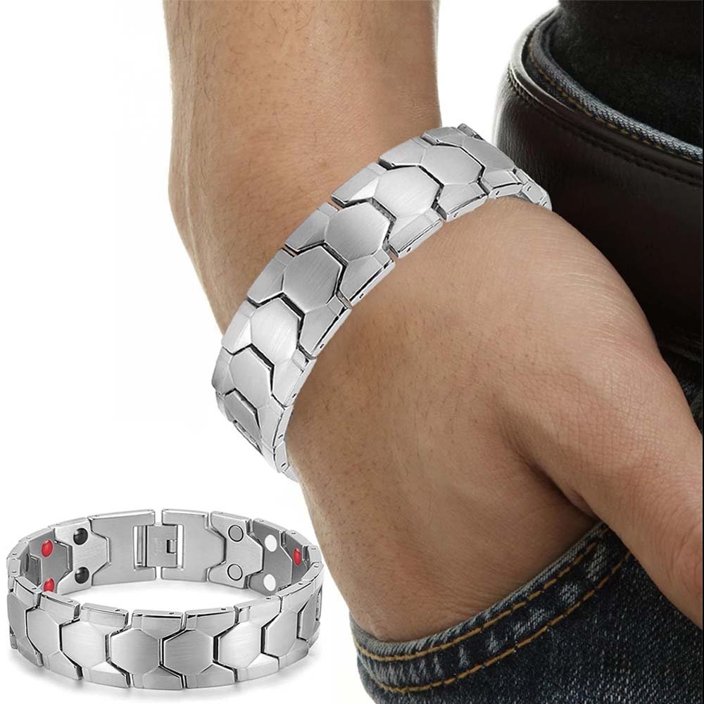 Silver Bio-magnetic Bracelet image 4