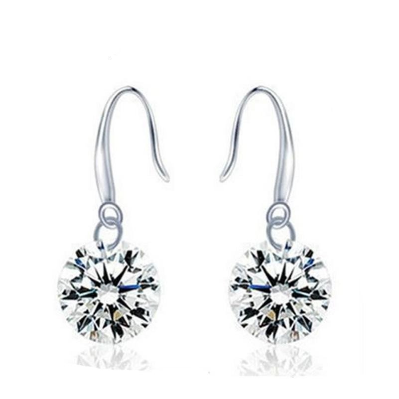 Silver-Plated Crystal Drop Earrings image 5