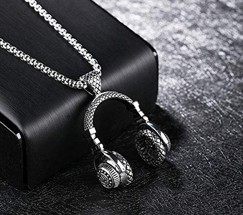 Silver-Plated Music Accessories Headphone Pendant Necklace image 0