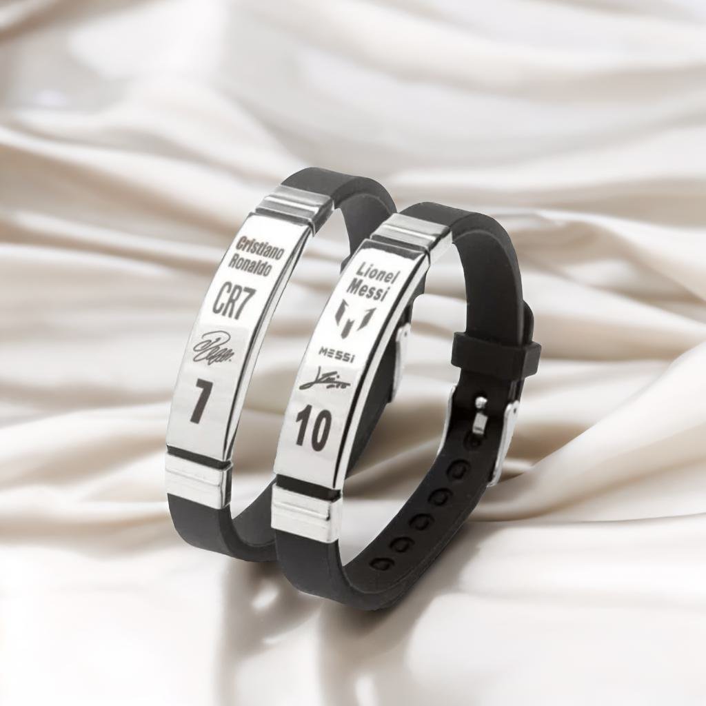 CR7 Ronaldo & Lionel Messi Signature Bracelet Combo Set image 0