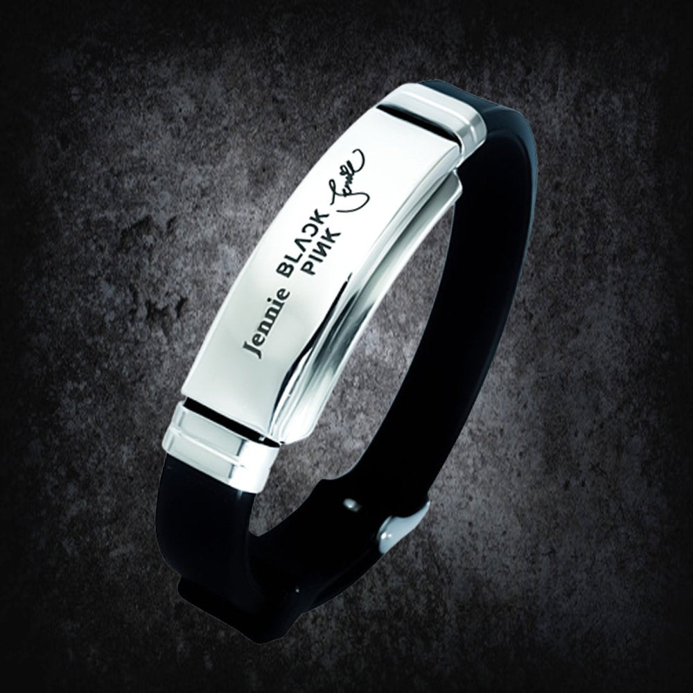 Korean Signature Jennie Bracelet in Black-Pink image 0