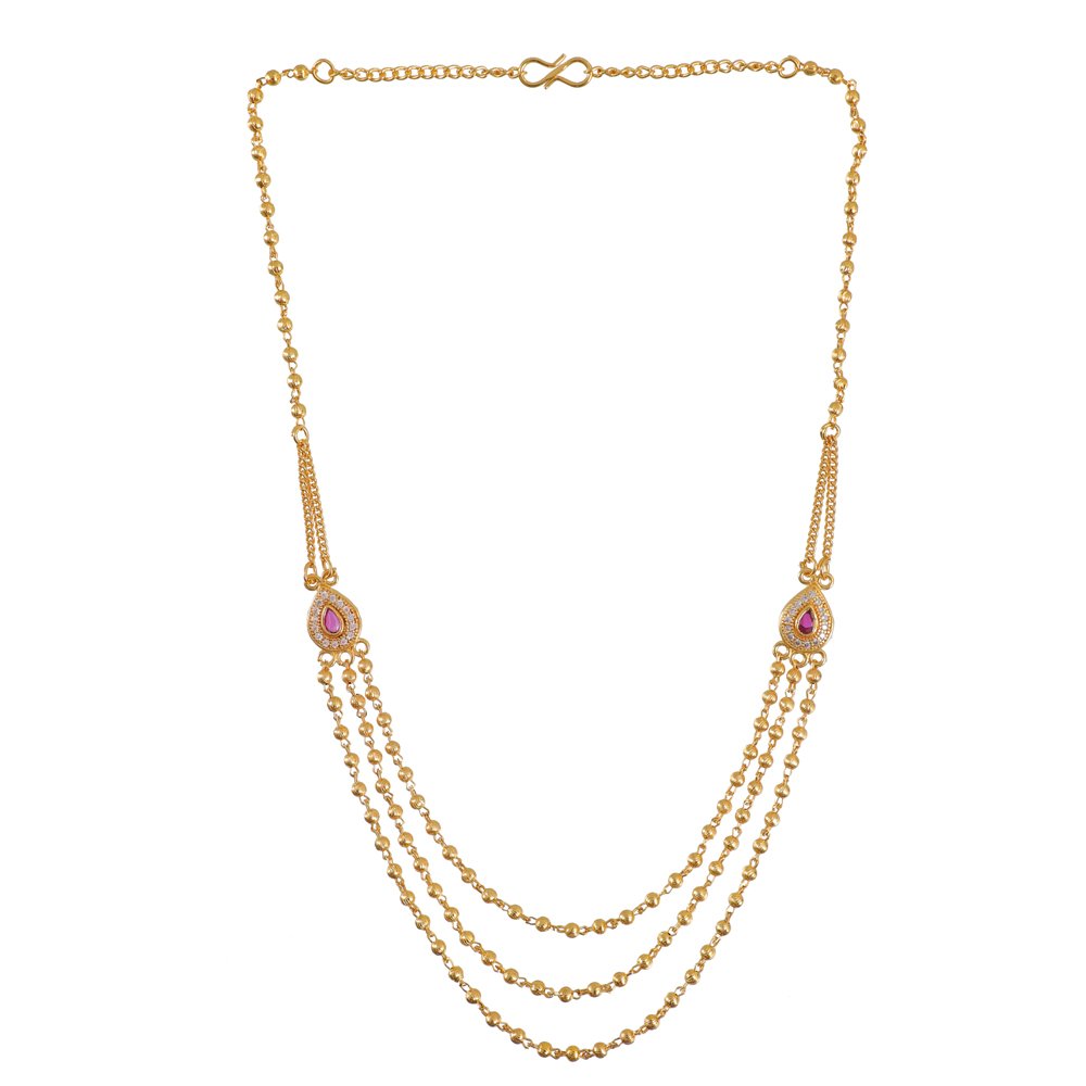 Gold-Plated Triple Layered Necklace image 4