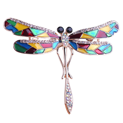 Multicolor Insect Dragonfly Brooch image 3
