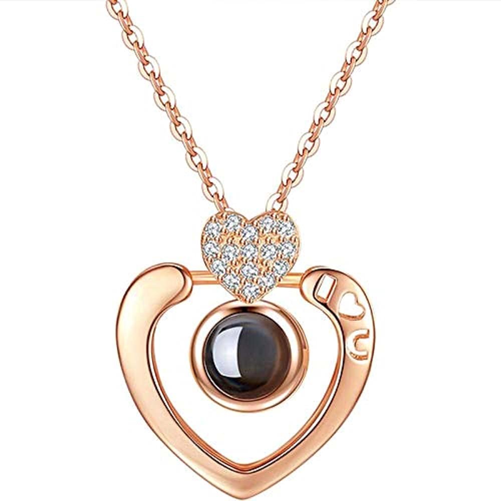 Double Heart Rose Gold Pendant image 0
