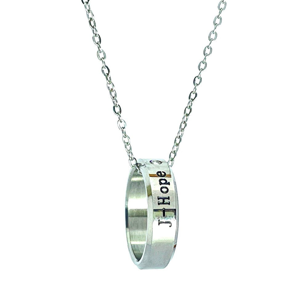 Silver-Plated BTS Kpop J-Hope Chain Pendant image 3