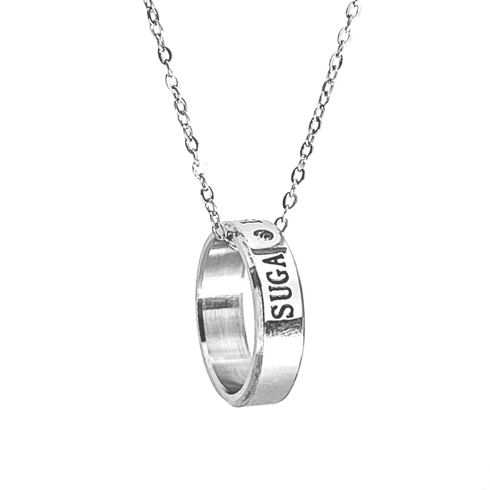 Silver-Plated BTS Kpop SUGA Chain Pendant image 3