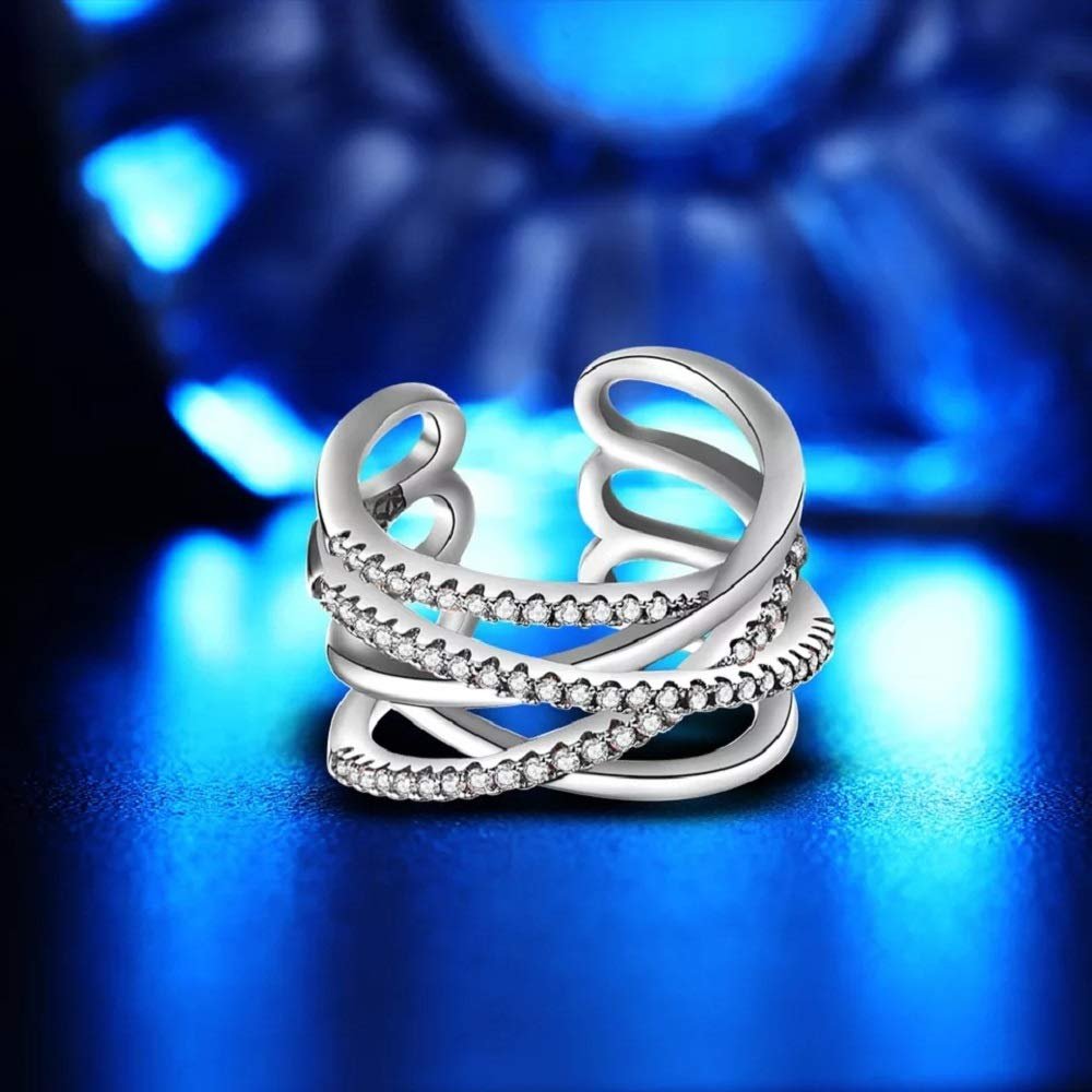 Cross Zig Zag Ring image 1