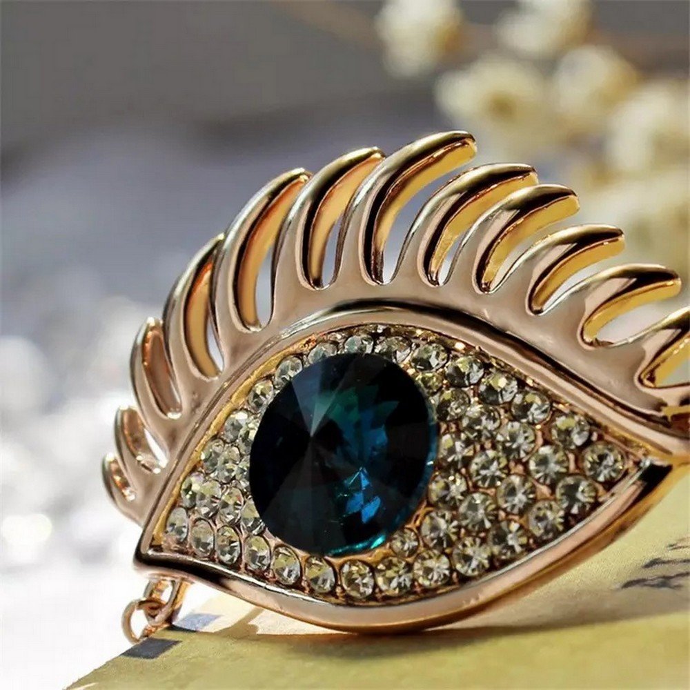 Gold-Plated Angel's Tears Crystal Brooch for Women/Girls image 2