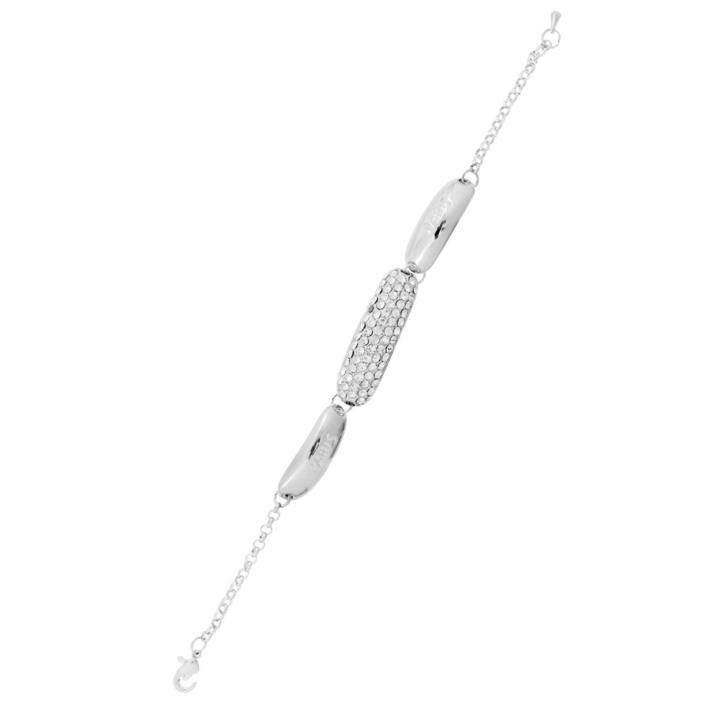 White Cubic Zirconia Sterling Silver Bracelet for Women & Girls image 1