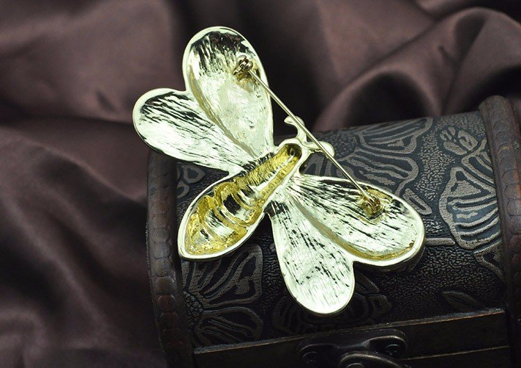 Multicolor Crystal Honey Bee Brooch image 1