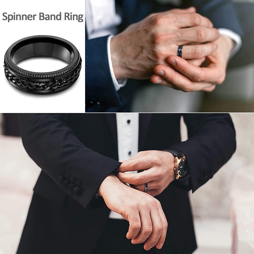 Versatile Black Spinner Ring image 1