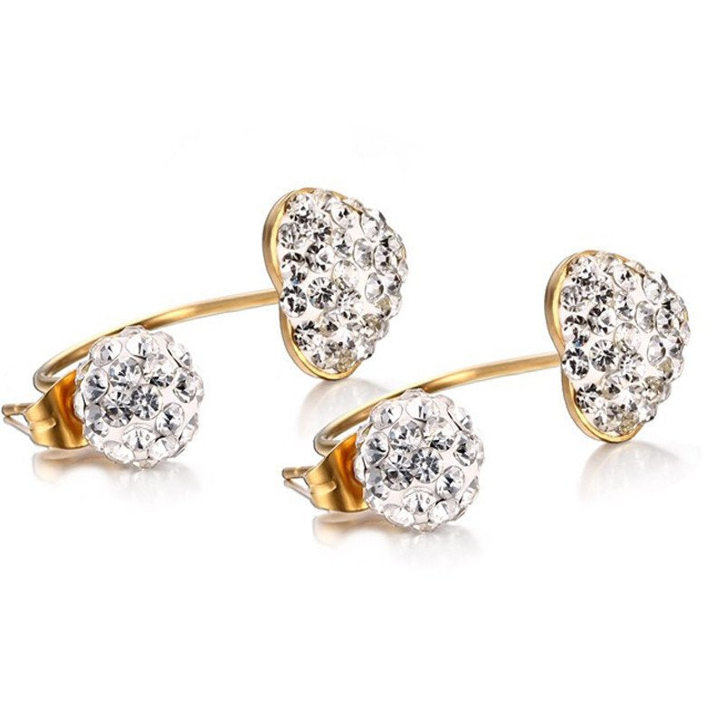 Gold-Tone Crystal Stud Earrings image 4