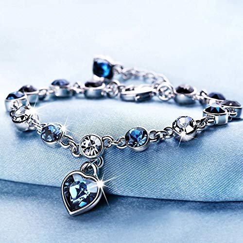 Blue Stone Silver Bracelet image 2