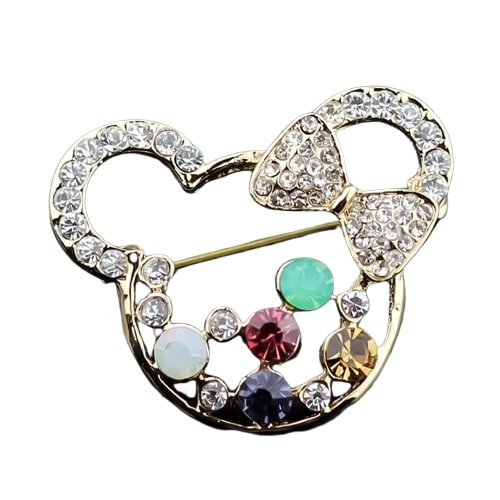 Sparkling Crystal Mickey Brooch For Women/Girl's image 2