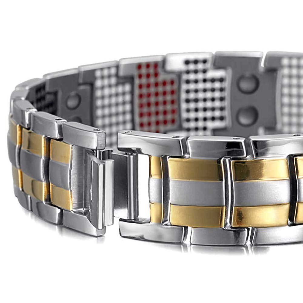 Men's Gold & Silver 4-in-1 Bio Multi-Magnet Bracelet image 6