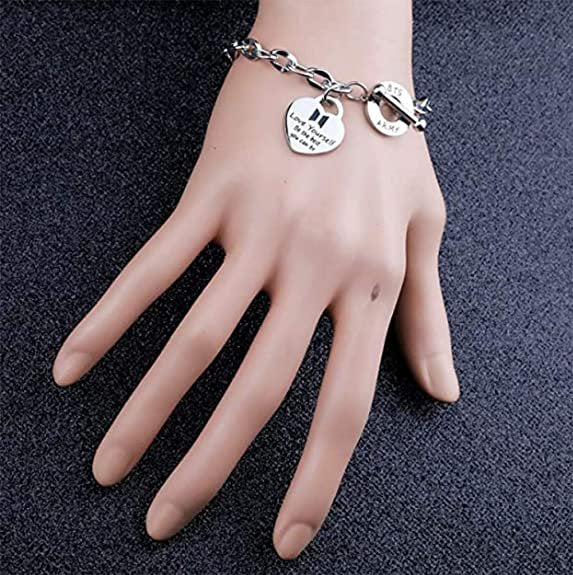 Silver-Plated Heart Lock Link Chain Bracelet for Unisex image 1