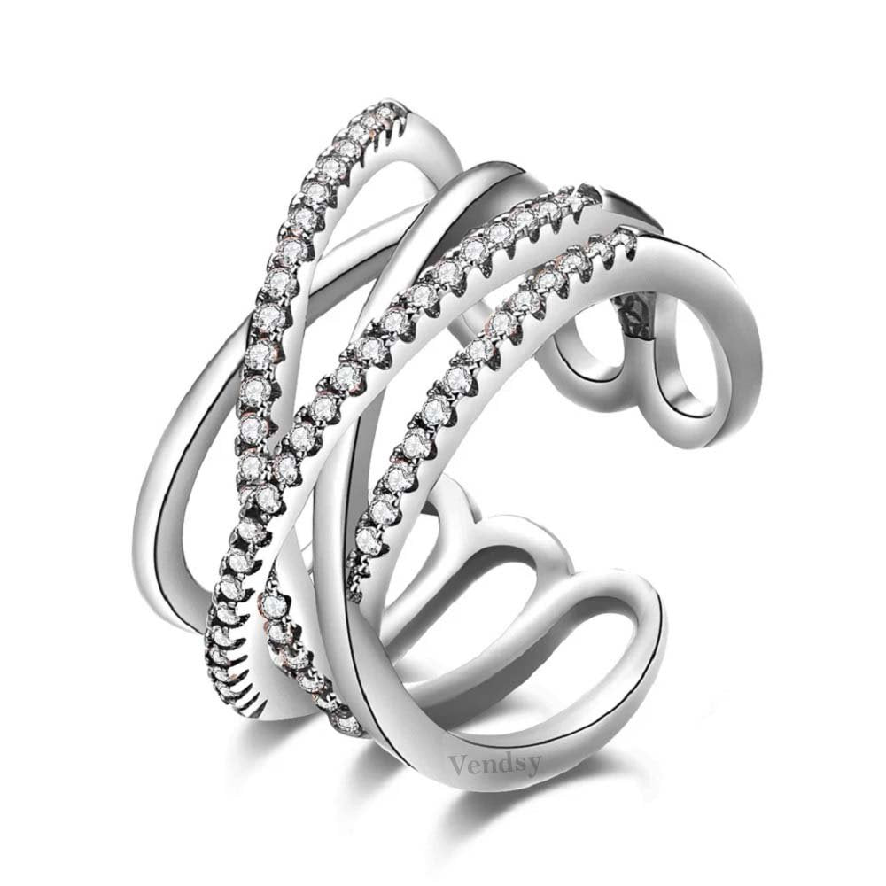 Cross Zig Zag Ring image 0
