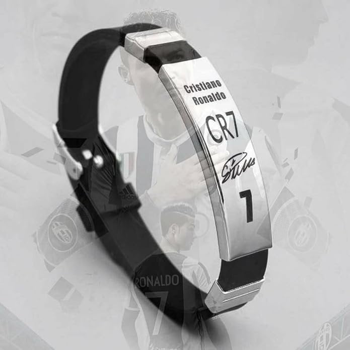 Cristiano Ronaldo CR7 Signature Silicone Adjustable Bracelet (Black) image 0