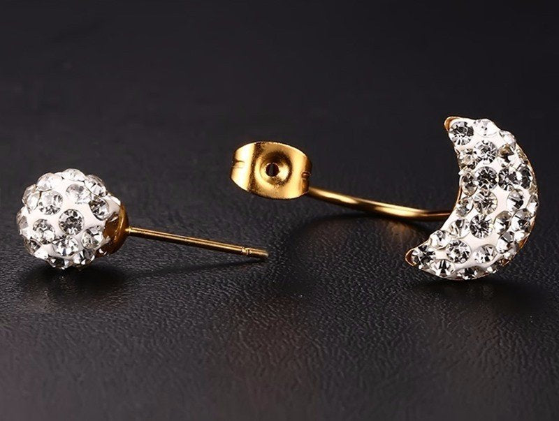 Gold-Tone Crystal Stud Earrings image 3