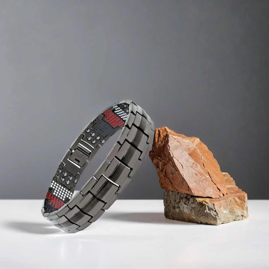 4-in-1 Black Bio Multi-Magnet Bracelet with Double Strength image 0