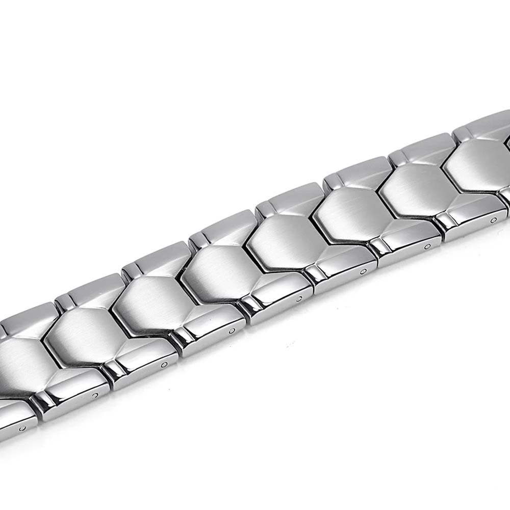 Silver Bio-magnetic Bracelet image 2