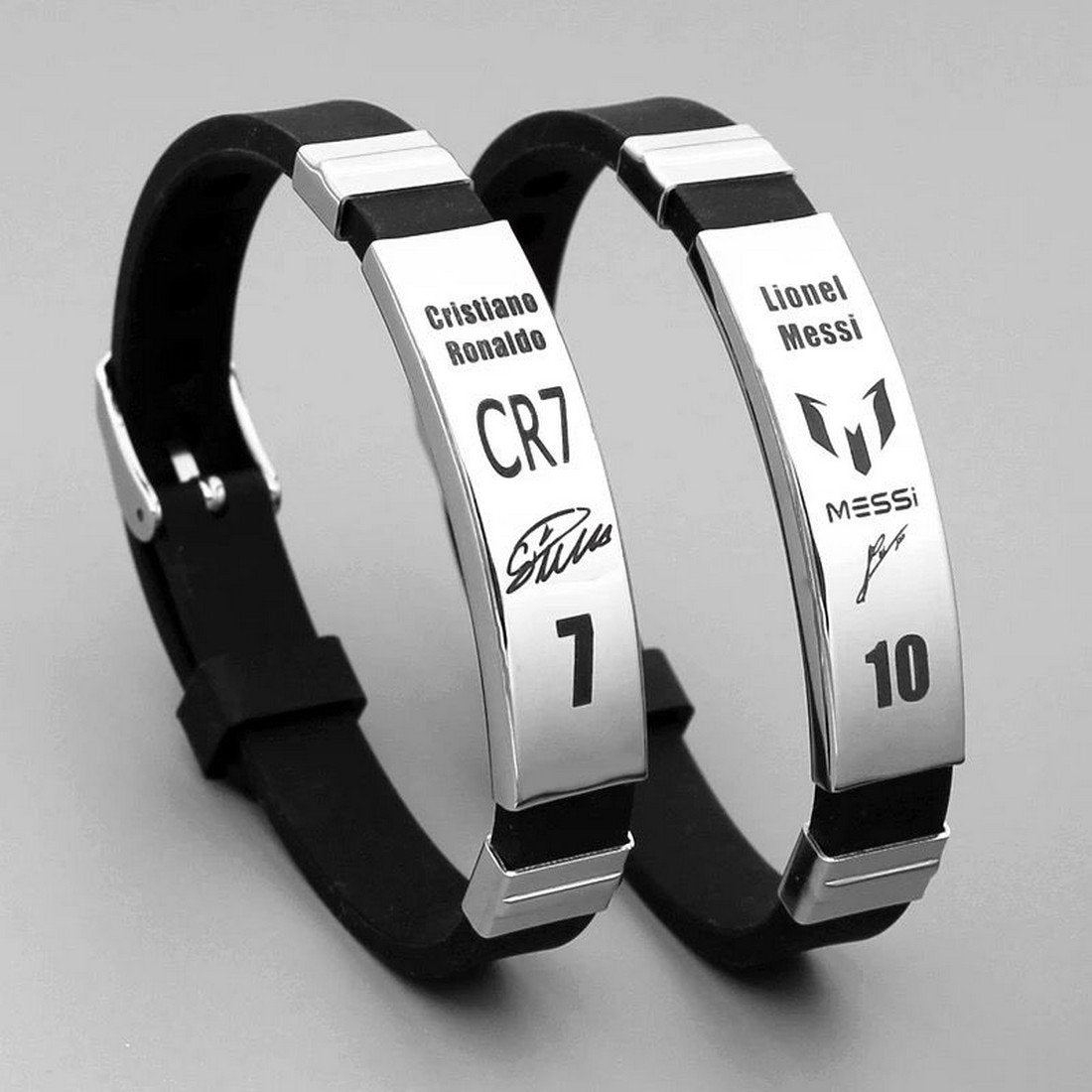 CR7 Ronaldo & Lionel Messi Signature Bracelet Combo Set image 1
