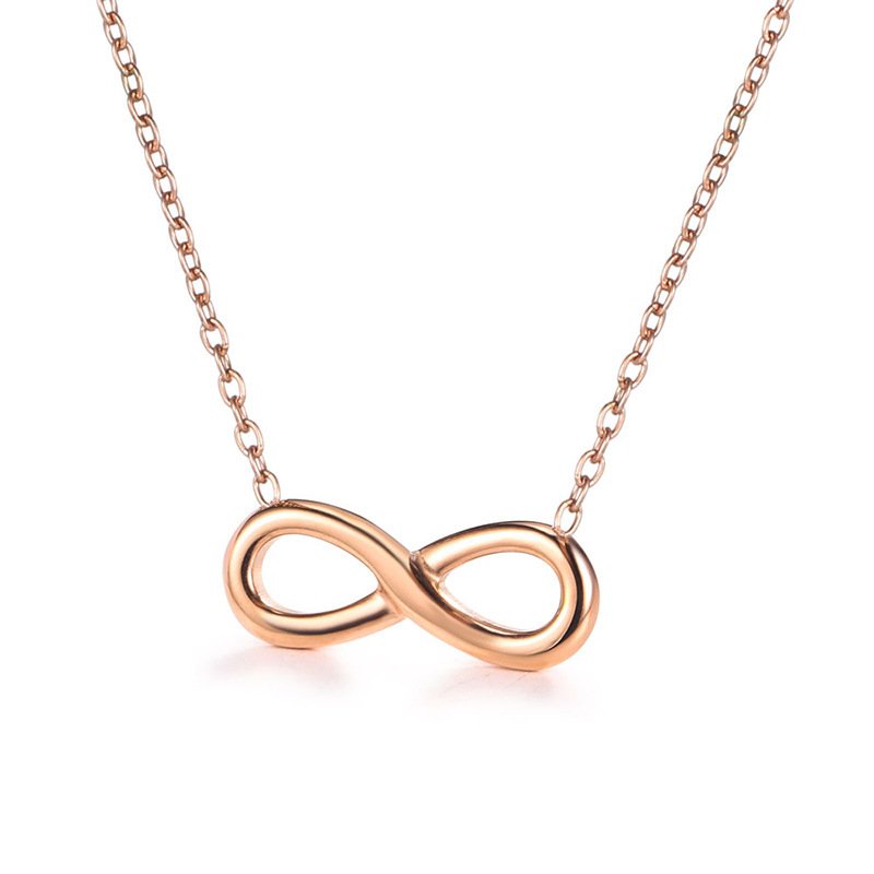 Gold-Plated Infinity Pendant Chain Necklace image 3