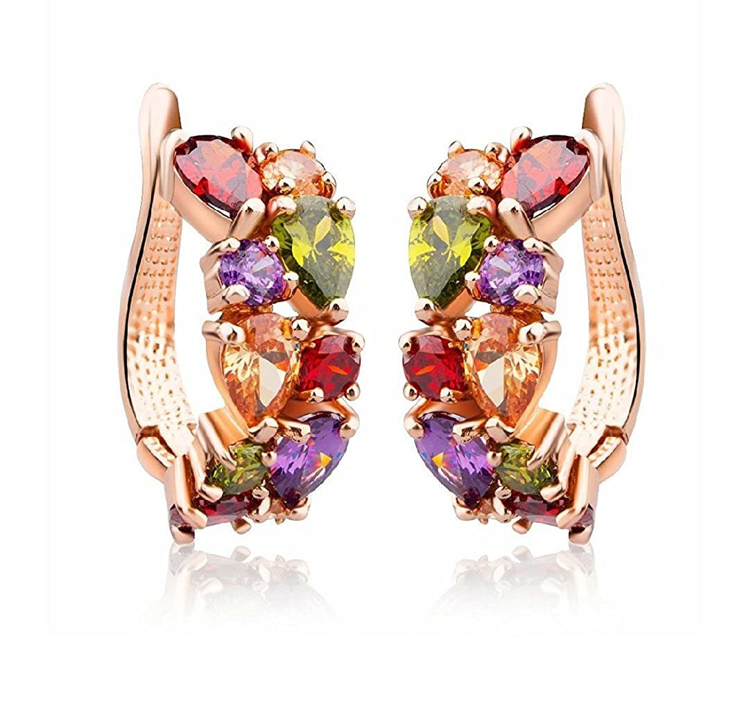 Multi-Coloured Stone Studded Jewellery Set image 2