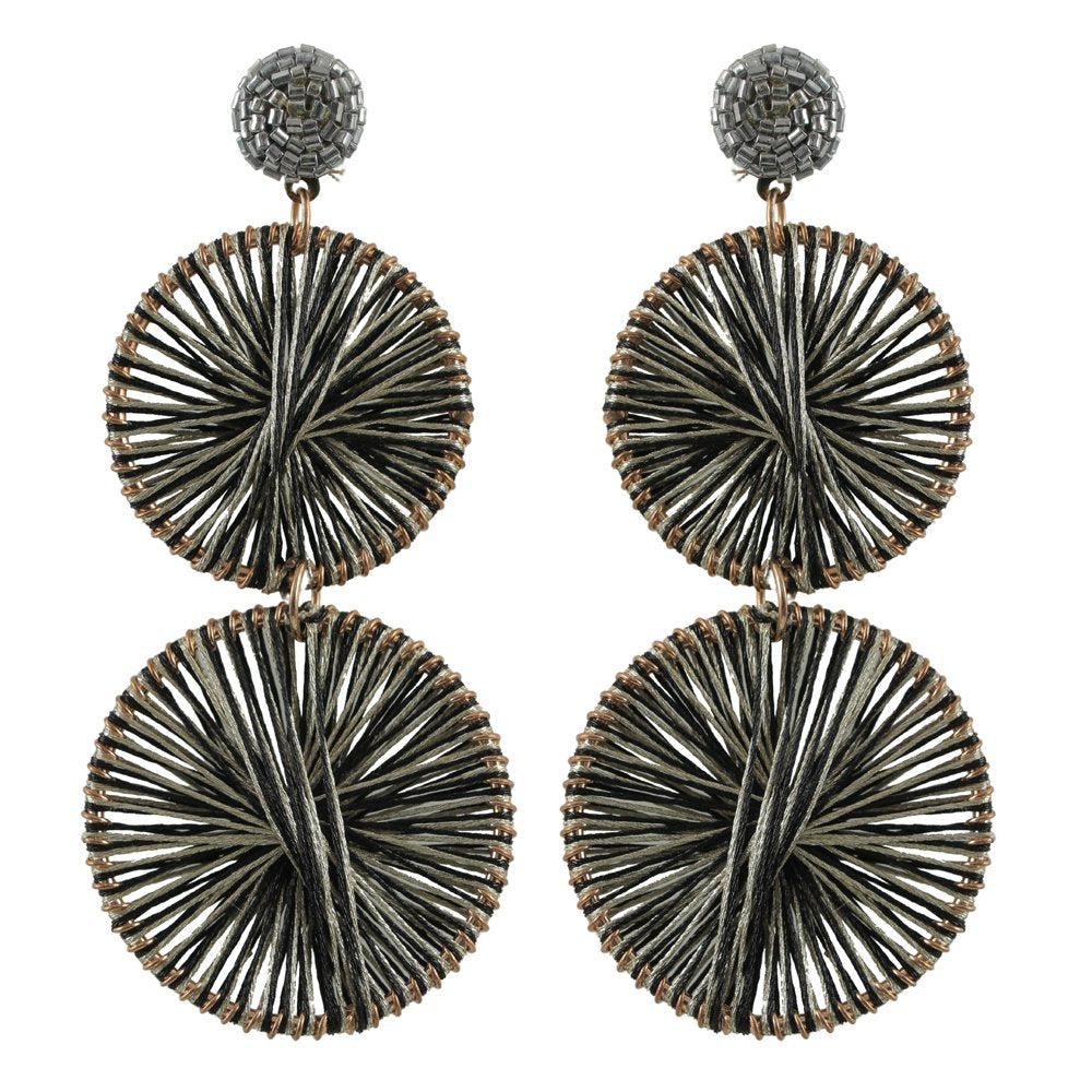 Handmade Double Circle Dangler Earrings image 5