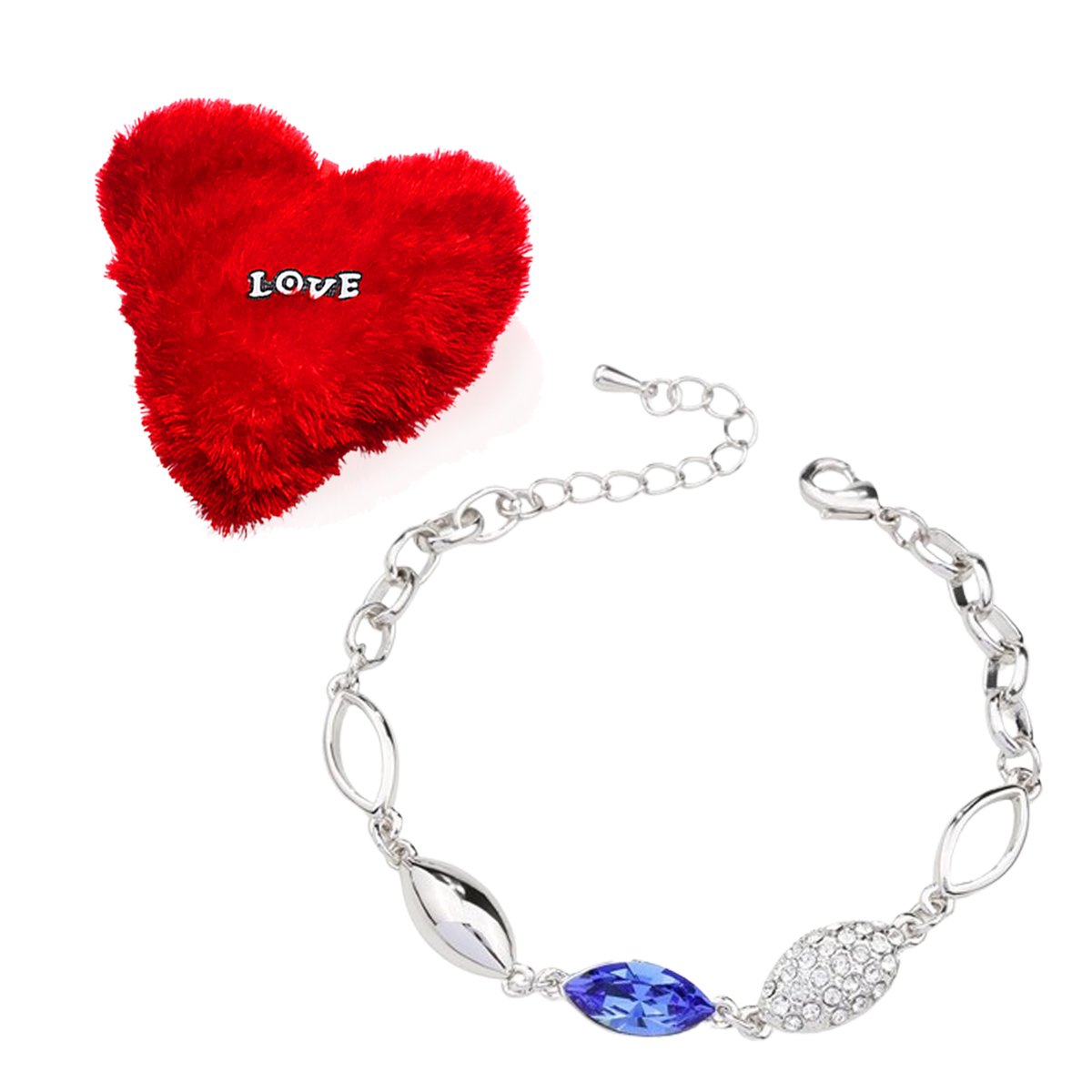 Valentine's Day Combo Set Heart Bracelet with Heart Pillow image 1