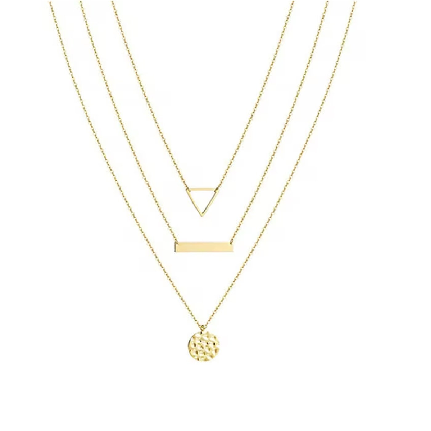 Stunning Gold-Plated Layered Necklace For Women/Girl's image 4