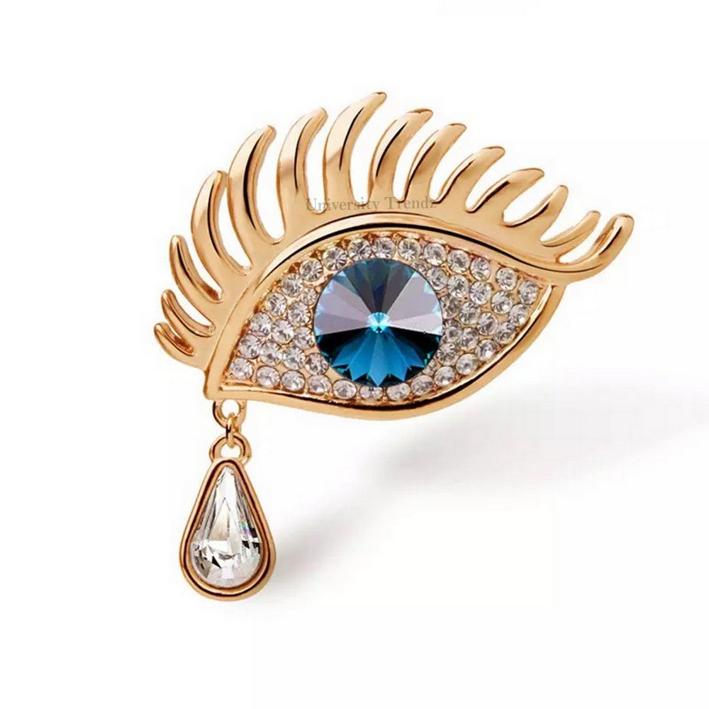 Gold-Plated Angel's Tears Crystal Brooch for Women/Girls image 3