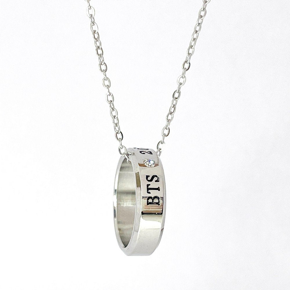Silver-Plated BTS Kpop Chain Pendant image 3